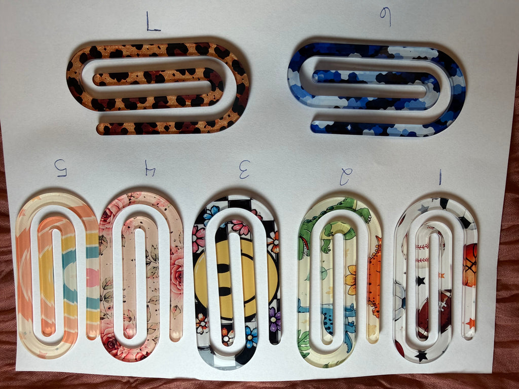 Acrylic Paperclip Bookmark – Cute Book Lover Gift | Multiple Designs