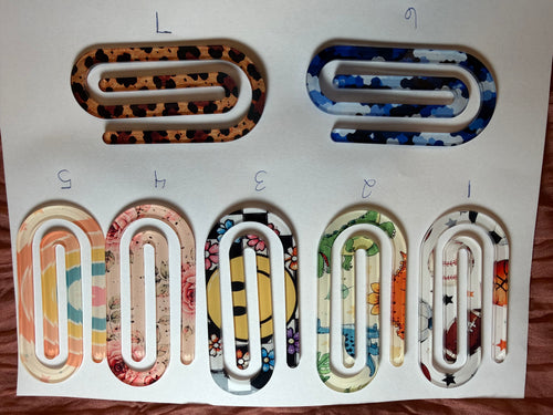 Acrylic Paperclip Bookmark – Cute Book Lover Gift | Multiple Designs