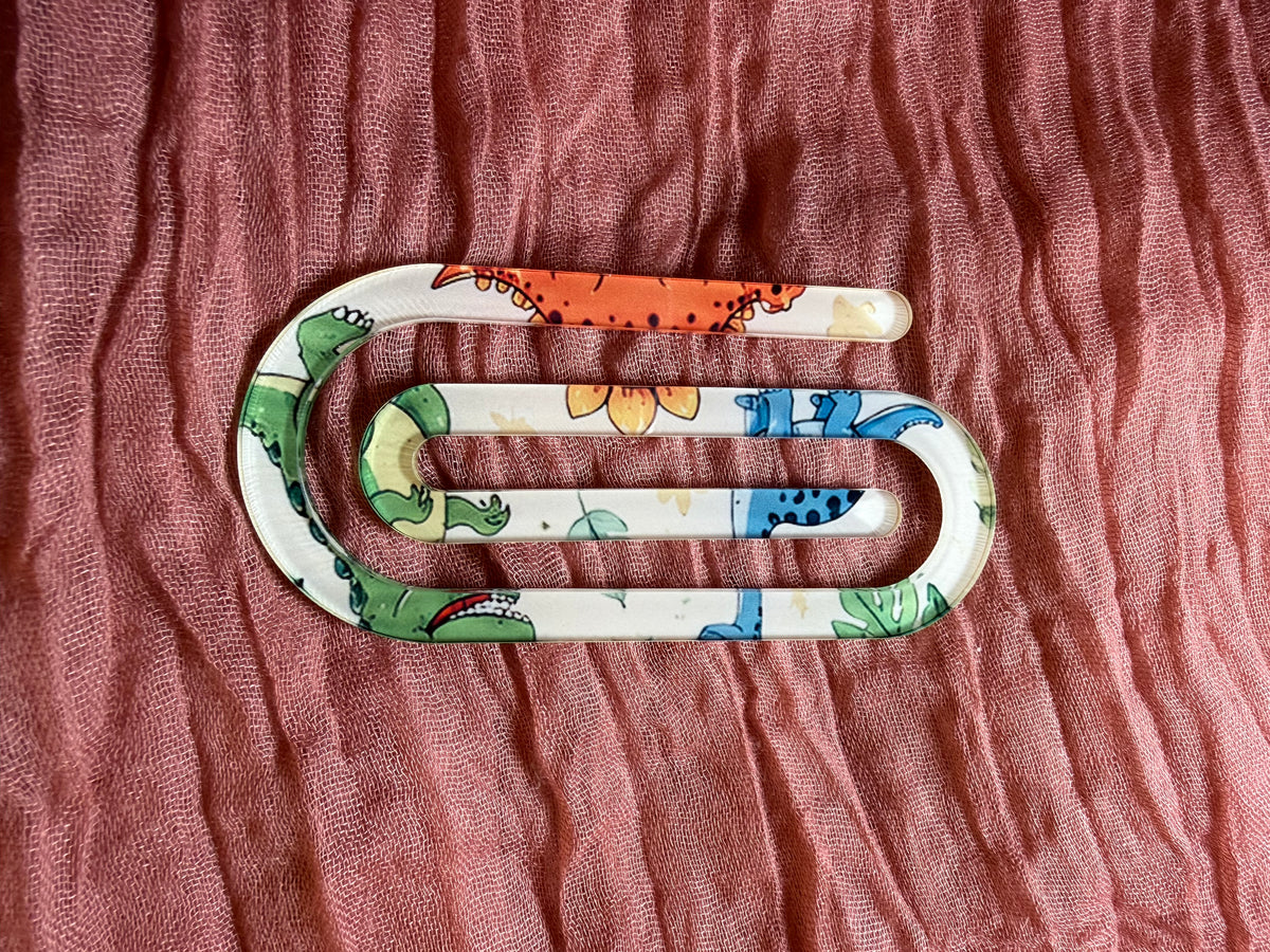 Acrylic Paperclip Bookmark – Cute Book Lover Gift | Multiple Designs