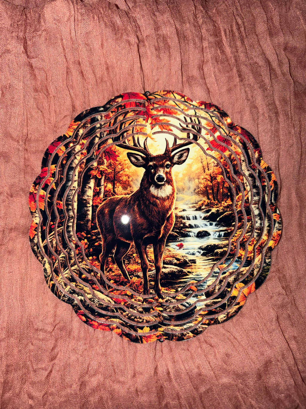 Fall Wind Spinner – 8” Autumn Metal Yard & Porch Decor