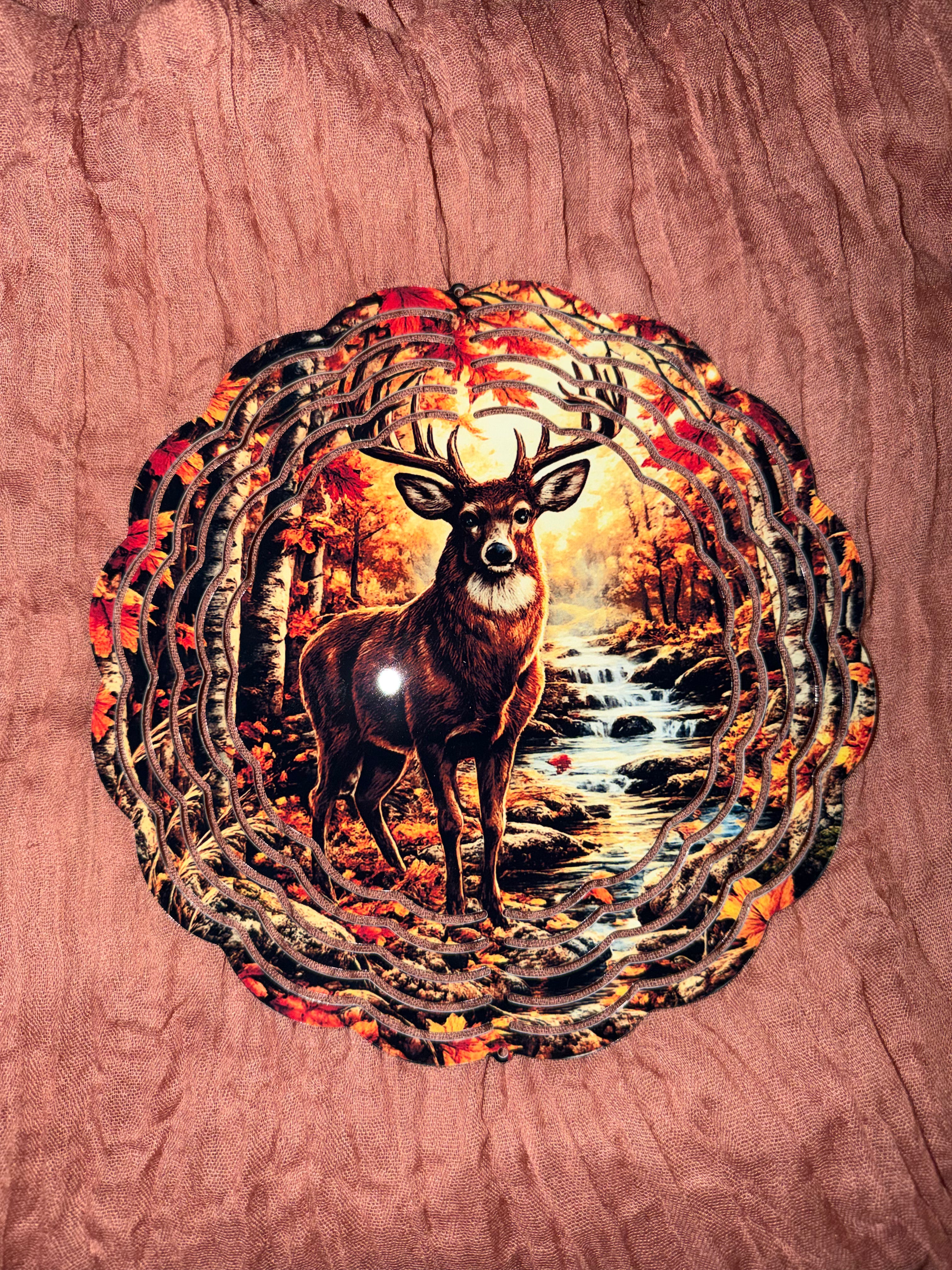 Fall Wind Spinner – 8” Autumn Metal Yard & Porch Decor