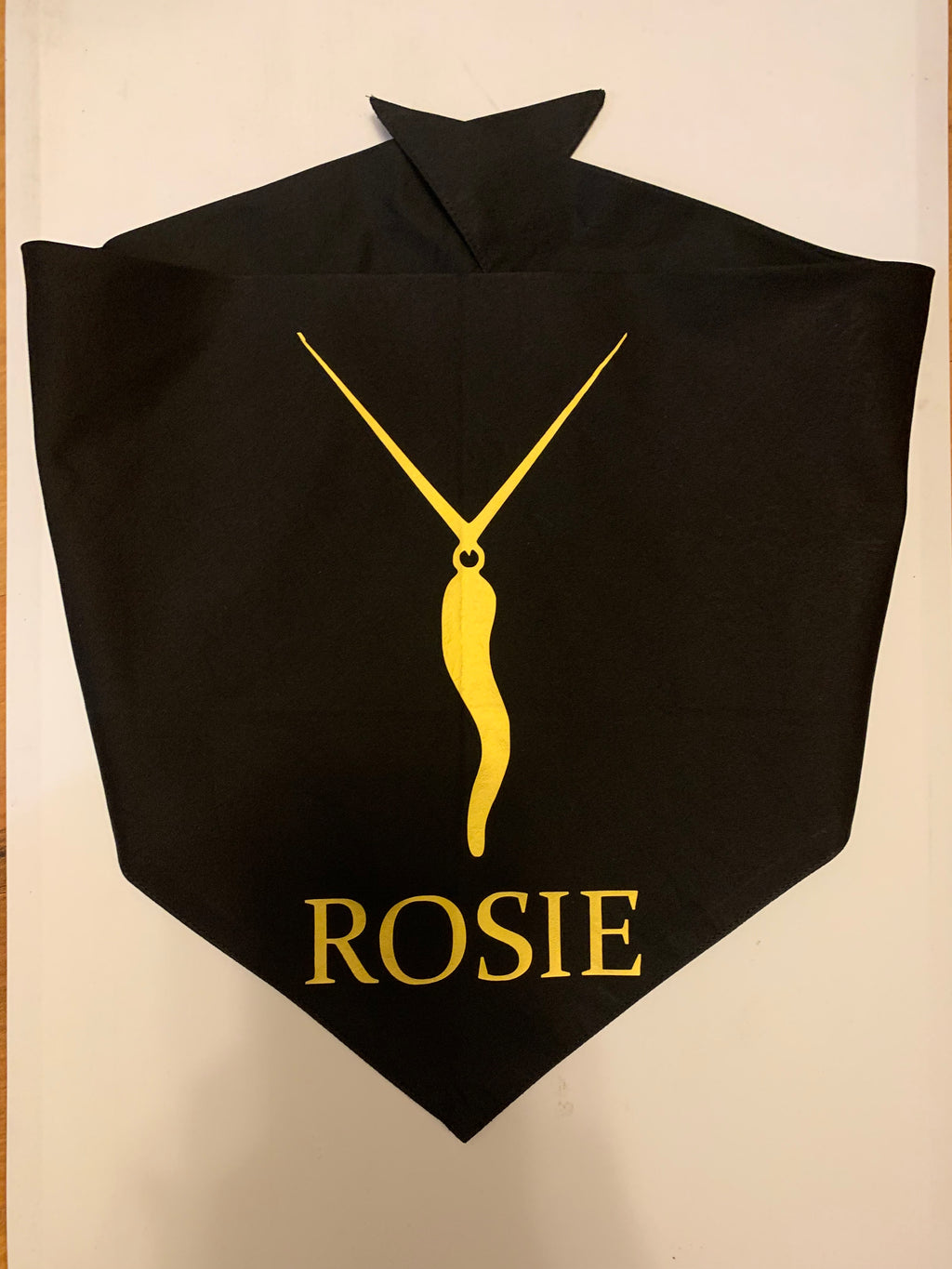 Personalized Italian Horn Dog Bandana – Custom Name | Cornicello Pet Bandana