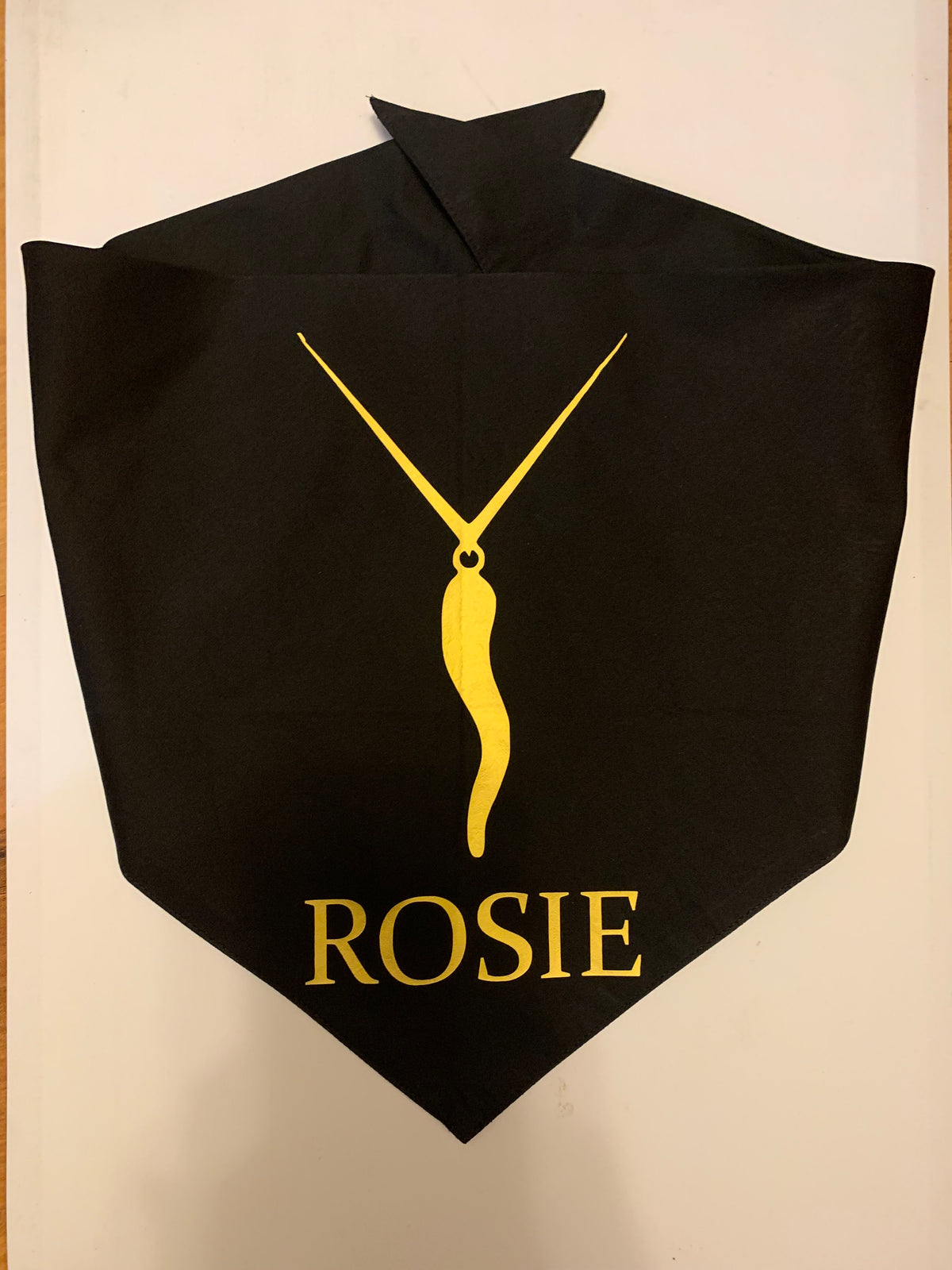 Personalized Italian Horn Dog Bandana – Custom Name | Cornicello Pet Bandana