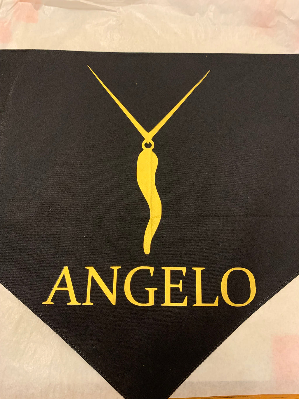 Personalized Italian Horn Dog Bandana – Custom Name | Cornicello Pet Bandana
