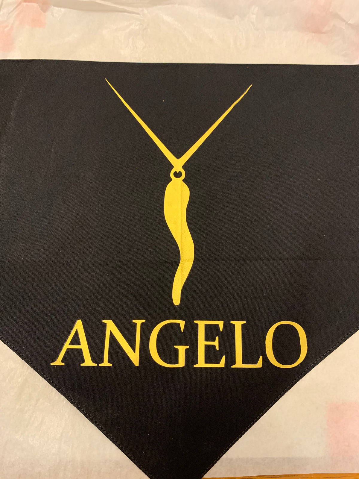 Personalized Italian Horn Dog Bandana – Custom Name | Cornicello Pet Bandana