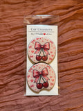 Pink Bow & Cherry Car Coasters – Coquette Girly Car Accessories | Neoprene or Ce