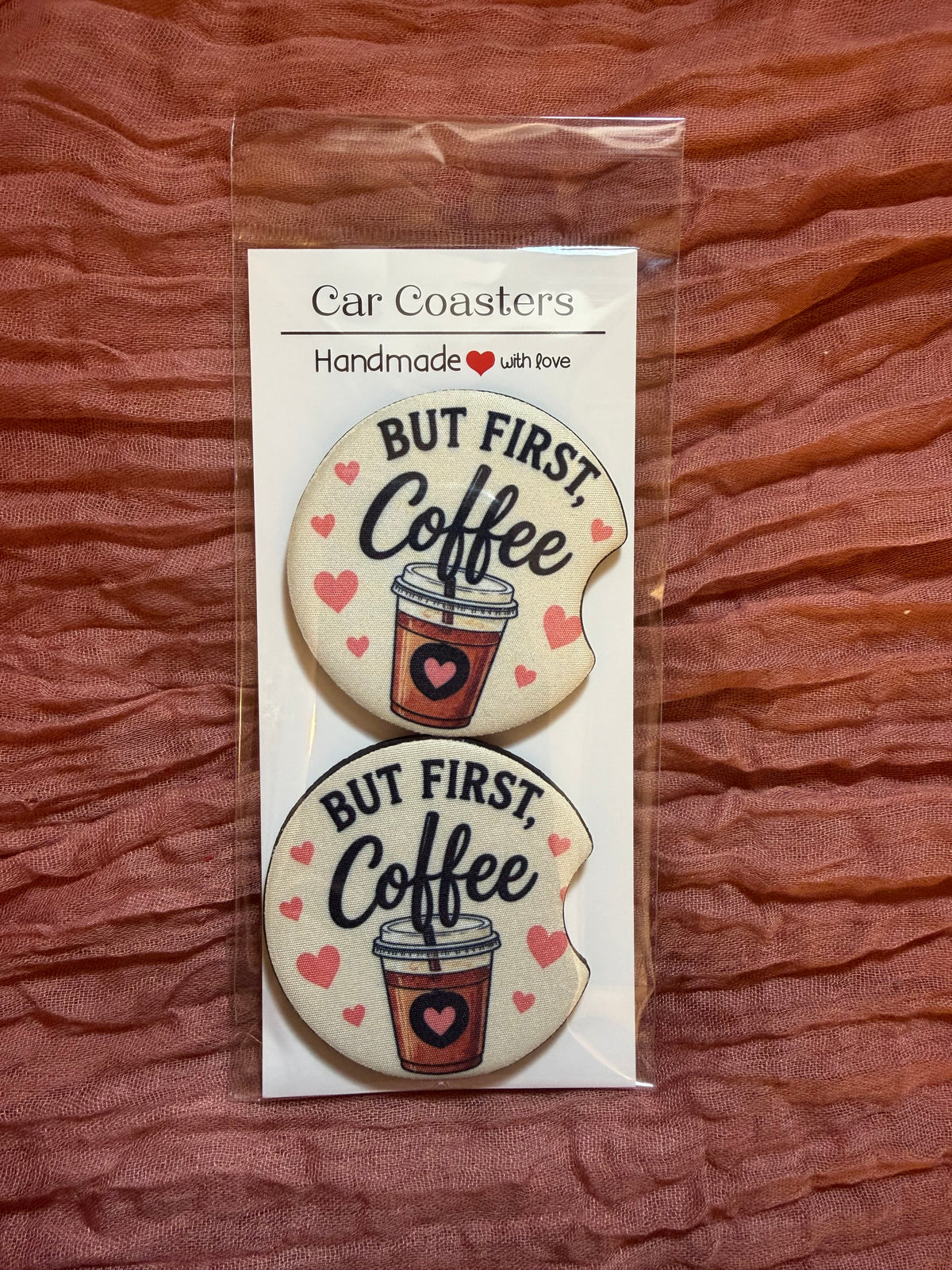 But First, Coffee Car Coasters – Cute Coffee Lover Car Accessories